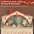 thumbnail image 5 of Christmas with 24 Countdown Drawers and LED Lights, Wooden Advent Calendar House, Battery Operated, 5 of 15