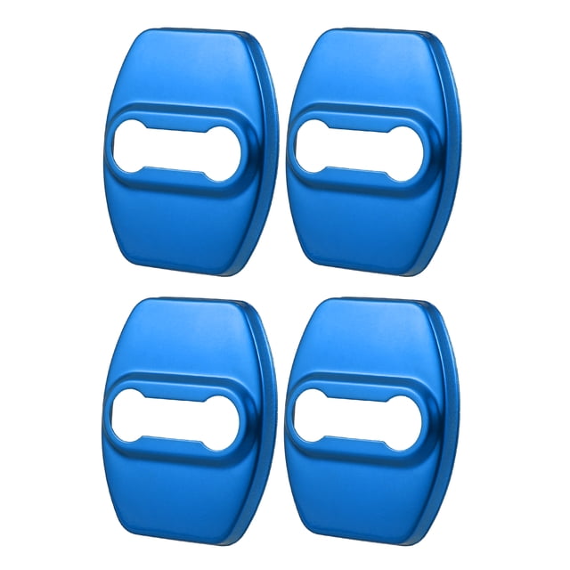 4uds Coche Puerta Cerradura Cierres Cubierta Puerta Protector Inoxidable Acero Azul