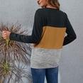 thumbnail image 4 of Tops Para Mujer Blusa Casual Elegante Camisas de Manga Larga Otoño Moda Cuello Redondo Color A Juego Camiseta Suelta Raya Odeerbi  ODB170110, 4 of 5