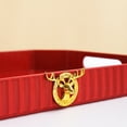 thumbnail image 6 of ReaNea Serving Tray with Handles Set of 2 Plastic Stackable Food Trays (Red), 6 of 9
