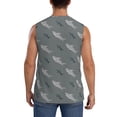 thumbnail image 4 of Fotbe Cute Shark Men's Camiseta sin Mangas Estampada para Hombres, Playera Casual para Gimnasio, Entrenamiento, Playa-3X-Large, 4 of 7