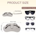 thumbnail image 2 of Funda de gafas de cuero portátil con cordón para muñeca para mujeres y hombres, estuches para gafas de sol (gris claro), 2 of 7