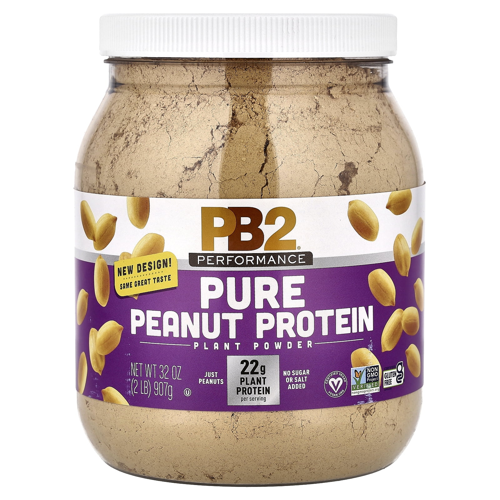 Pure Peanut Protein Plant Powder, 2 lbs ( 907 g), PB2 Foods