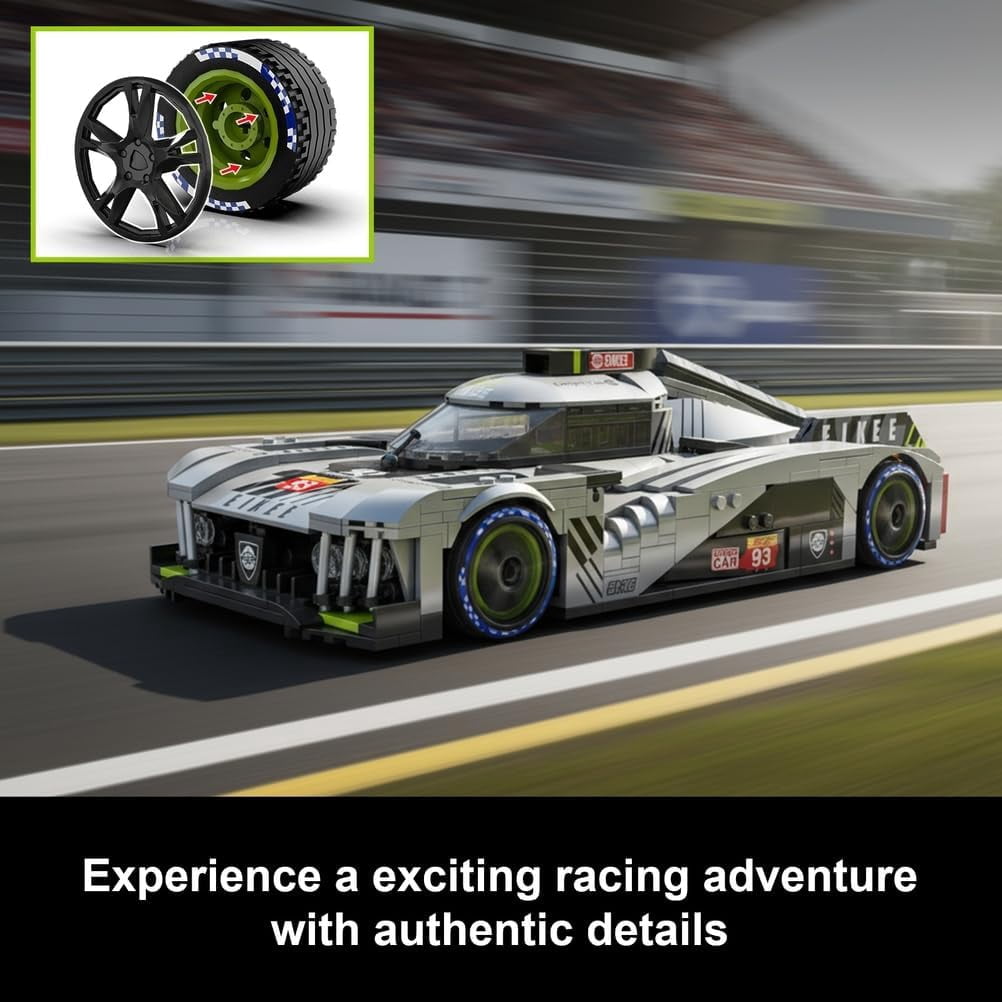 Le 8X6 Hybrid Hypercar Building Set for Adults, Collectible 1:16 Scale Race Car Model, Racing DIY Craft for Display and Play, Ideal Gift for Birthdays and Fans, (1,028 PCS, A-Y26004)