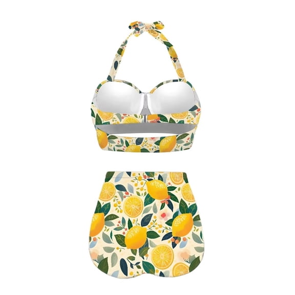Women Swimsuits Two Piece Bathing Suits for Women High Waisted Neck Bikini Two Piece Swimsuit