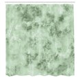 thumbnail image 2 of Ambesonne Marble Print Shower Curtain, Stormy Details Pattern, 69"Wx84"L, Pale Green, 2 of 4