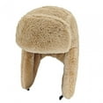 thumbnail image 4 of Winter Trapper Hats Ear Flaps Snow Winter Lei Feng Hat for Men Adults Khaki, 4 of 8