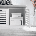 thumbnail image 3 of SoBuy White Storage Bench with 2 Drawers & Removable Seat Cushion, Shoe Cabinet Shoe Bench FSR23-II-W, 3 of 7