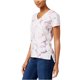 thumbnail image 1 of Calvin Klein Camiseta básica de mármol para mujer, rosa, pequeña Calvin Klein Camiseta básica, 1 of 2
