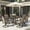 Brown, variant on Patio Dining Set for 6, 6 Piece Patio Swivel Chairs with 1 Piece Large Mental Rectangular Dining Table for Backyard Front Porch Pool Deck,Gray