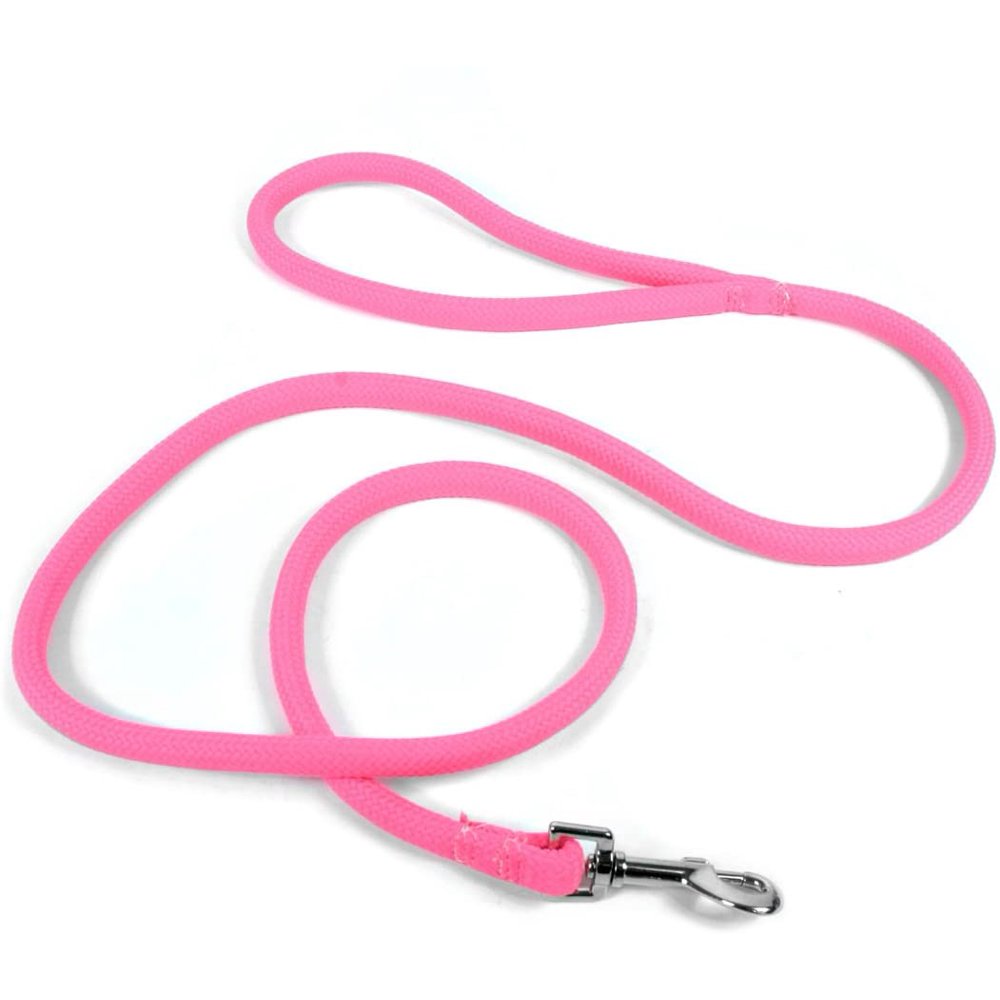 Yellow Dog Design Rope Dog Leash Colorfast Pink 3/8" Diam x 5 ft
