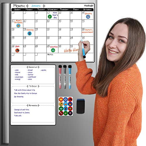 Fridge Calendar Calendar for Refrigerator Dry Erase Calendar