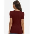 thumbnail image 5 of Women's Basic Solid Active Soft Short Sleeve Crew Neck Top T-Shirts, 5 of 6