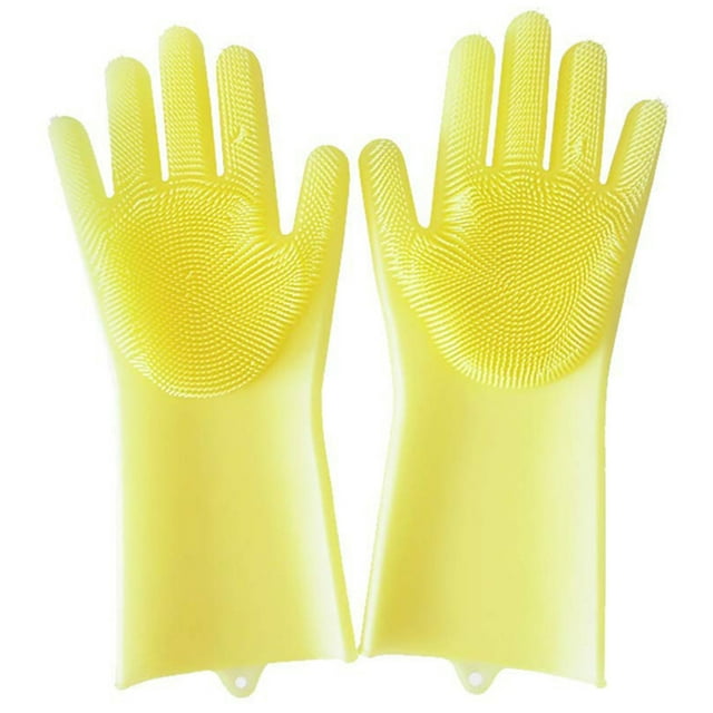 Coofit 1 Paire de Gants en Silicone Magiques Résistants à la Chaleur avec Récurreur
