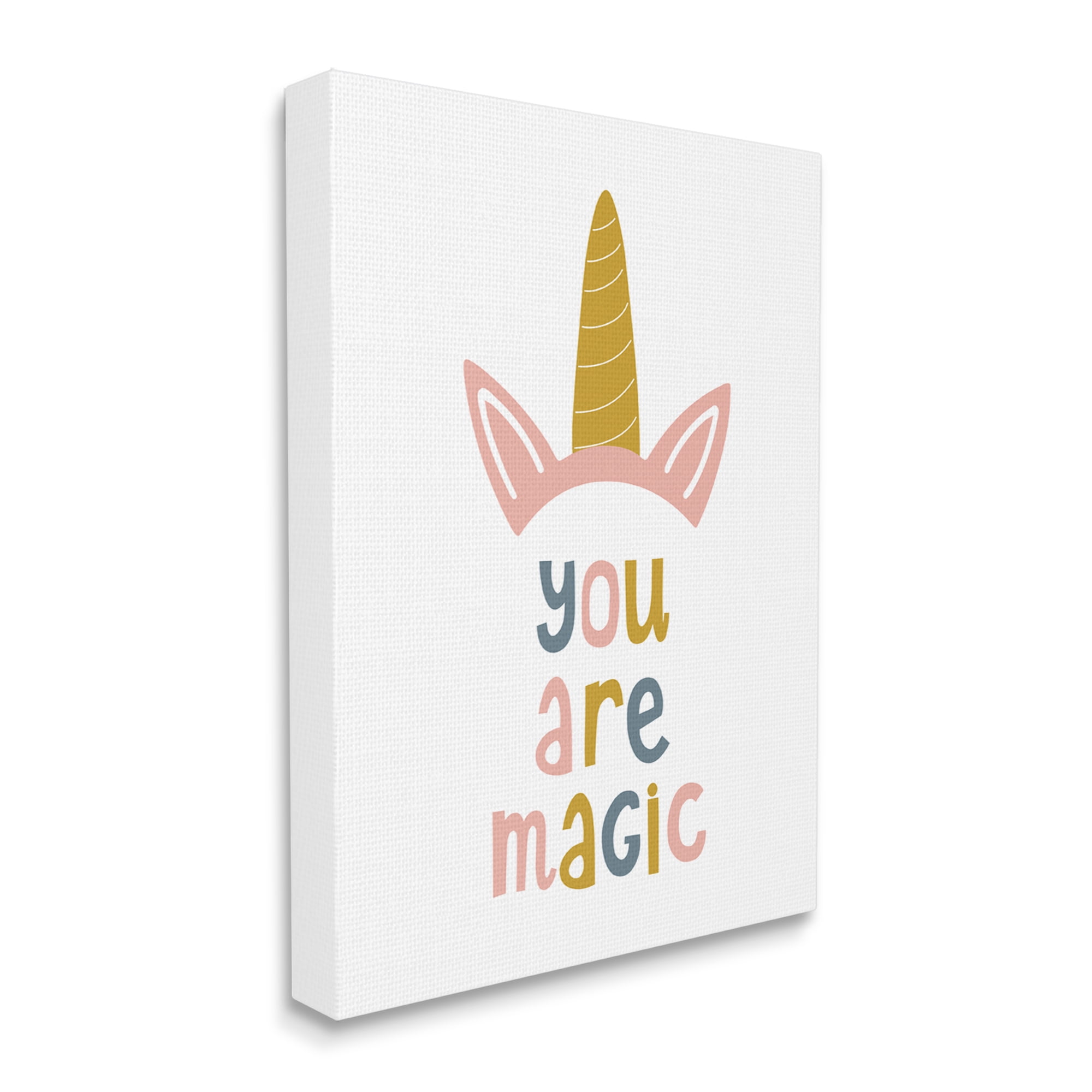 Stupell Industries You Are Magic Unicorn Horn Fairy Tales & Fantasy Painting Gallery Wrapped Canvas Art Print Wall Art, 30 x 40
