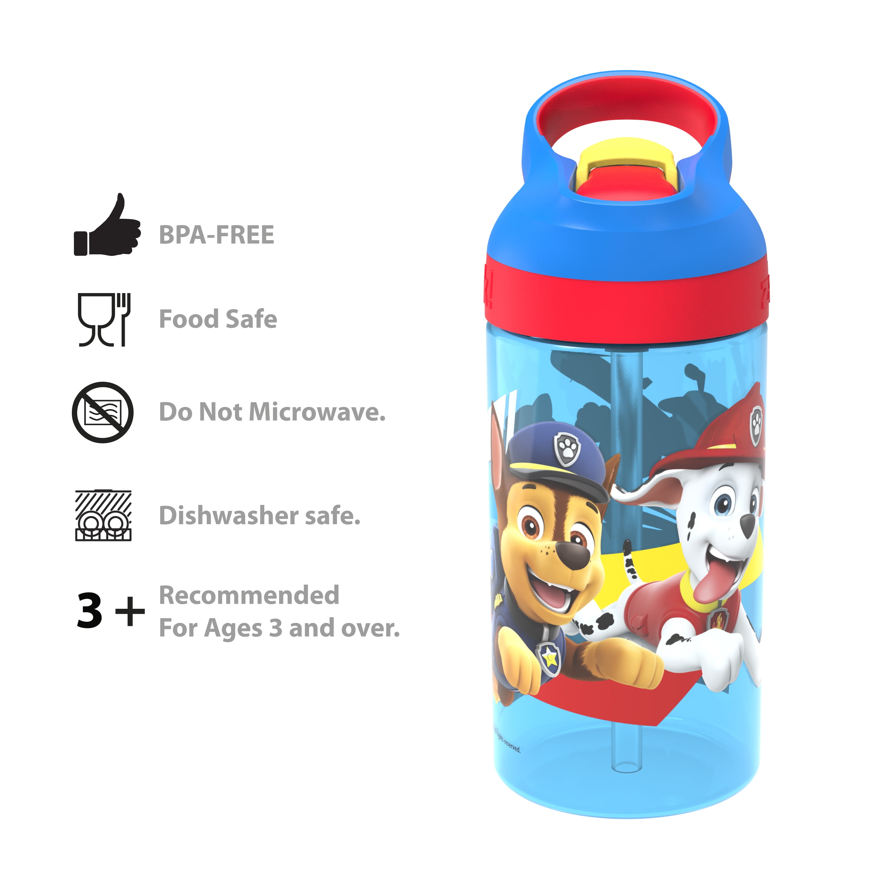 Zak Designs Paw Patrol Kids Dinnerware Includes 3-Section Divided Plate and  Utensil Made of Durable Material and Perfect for Kids (Chase, Marshall and  Friends, 3 Piece Set, BPA-Free) 