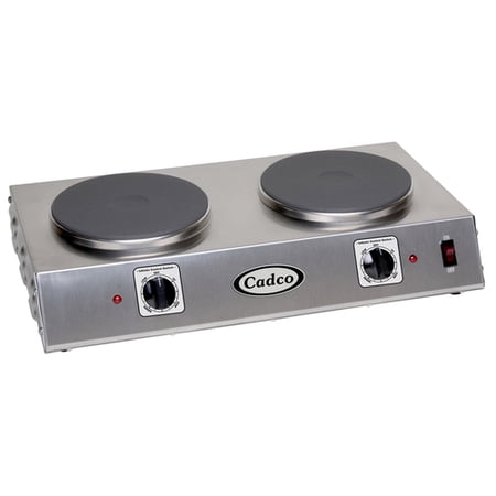 21 1/4" Electric Hot Plate w/ (2) Burners & Infinite Controls, 120v