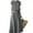 Grey, variant on ZenCart Women's Boho Cotton Linen Maxi Dress Summer Short Sleeve Round Neck Long Dress with Belt And Pockets Casual Beach Sundress