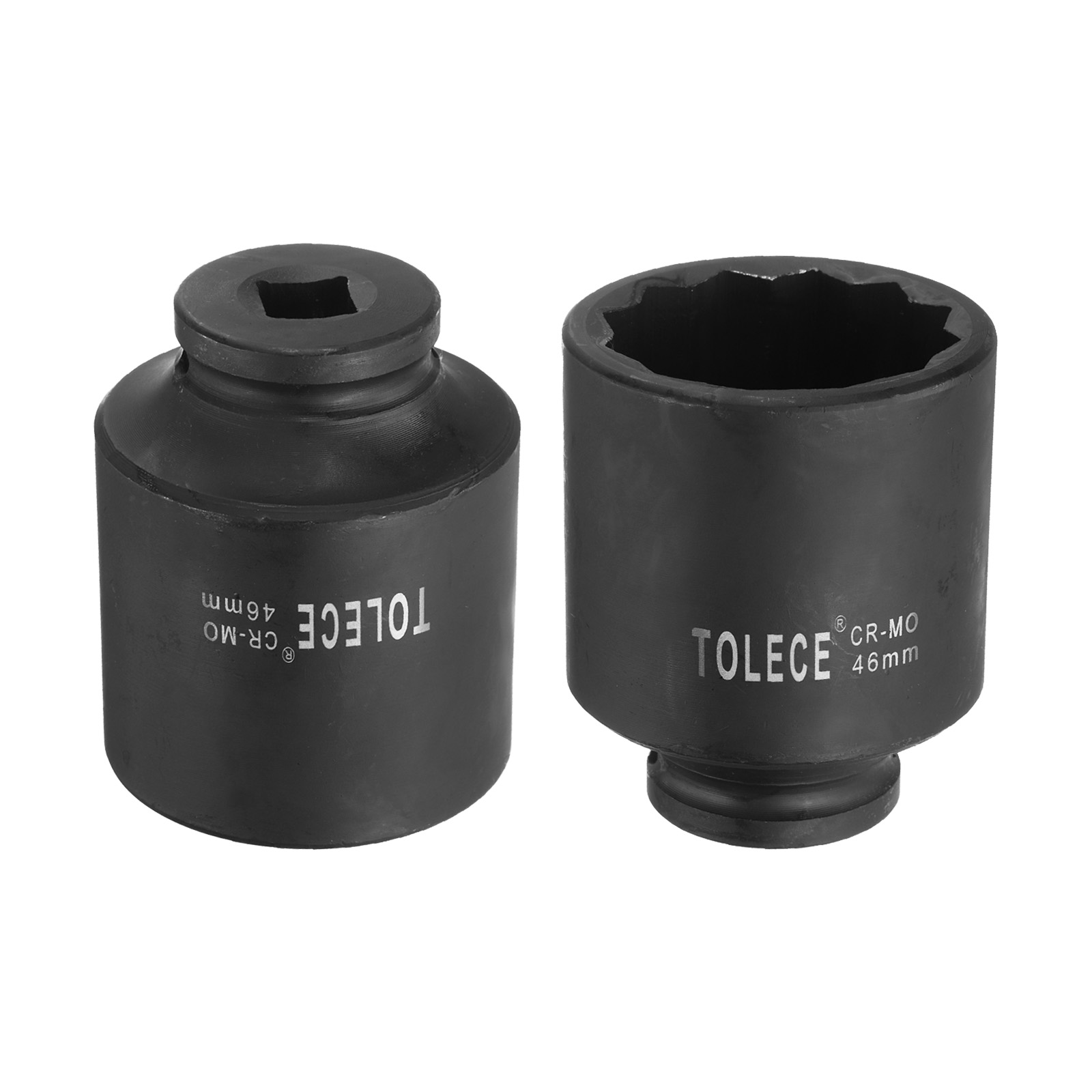 Unique Bargains Square Drive 12-Point Deep Impact Socket CR-MO Steel Metric 46mm