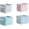 thumbnail image 2 of Organizador de cambiador, cesta de almacenamiento de 4 piezas, cestas de almacenamiento de tela para niños, caja de almacenamiento, con 2 asas en ambos lados, cajas de ropa y tela (20 x 14 x 15,5 cm), 2 of 4
