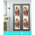 thumbnail image 5 of Window Privacy Film Spring Blooms Botanicals Stained Glass Window Film Decorative Sun Block Window Cover Parrot Summer Floral Window Clings Static Adhesive Sticker for Bathroom 23.6"x78.7", 5 of 7