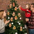 thumbnail image 2 of YIBAGA Christmas Gingerbread Man Wooden Hanging Ornaments 24 PCs, Xmas Tree Ornaments Decor for Indoor & Outdoor, 2 of 6