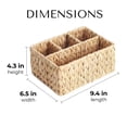 JS Maison Rectangular Wicker Basket – Natural Water Hyacinth Woven Storage For Home Organization
