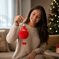 thumbnail image 7 of Boovnll Christmas Ornaments 6 Pcs, Plush Christmas Tree Decorations with Knit Hat and Winged Doll Pendants, Xmas Hanging Ornaments for Home Holiday Decor, 7 of 7