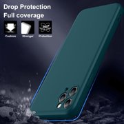for iPhone 12 Mini Case, Thin Liquid Silicone Case,Shockproof,Slim Thin Phone Case for iPhone 12 Mini, Full Body Screen Camera Protective Cover-Green 2-IP12mini-13