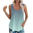 thumbnail image 2 of WCMZJ Summer Tank Tops for Women Scoop Neck Sleeveless Gradient Cami Top Cute Eyelet Casual Loose Tops Camisoles, 2 of 6