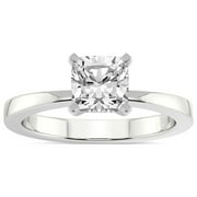 2 Carat IGI Certified Cushion Shape Lab Grown Diamond Engagement Ring | 14K White Gold | Jannel Tapering Solitaire Lab Diamond Ring | FG-VS1-VS2 Quality Friendly Diamonds