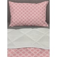 thumbnail image 3 of Pink Polka Dots Comforter & Sham Bedding Set, Spots Repeating and Plain Pattern Concept Pastel Background, 3 pcs Duvet Set Microfiber Filling Quilt, 5 Sizes, Pale Pink and Rose, by Ambesonne, 3 of 4
