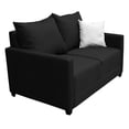 thumbnail image 3 of Love seat El Bazar Store Atlanta Lino negro 2 plazas Modular Moderno, 3 of 4