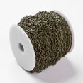 thumbnail image 3 of Iron Cable Chains Unwelded with Spool Flat Oval Cadmium Free & Nickel Free & Lead Free Antique Bronze 7x4x1mm about 164.04 Feet(50m)/roll, 3 of 3