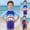 12Blue, variant on Boys One Piece Swimsuit Whale Dolphin Bathing Suit Zipper Rash Guard Kid Short Sleeve Swimwear Shark Beach Wear UPF50+