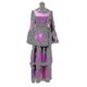 thumbnail image 2 of Pastel de moda para mujer, blanco y negro, con vestido largo de manga larga, ropa musulmana (hijab no incluido), 2 of 4