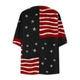 thumbnail image 5 of TMOYZQ Women's American Flag Kimono Cover up Beachwear 4th of July Cardigan Loose Lightweight 3/4 Sleeve Blouse Tops, 5 of 5