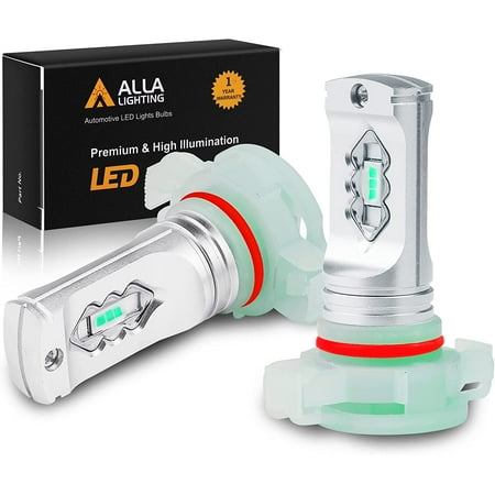 

Alla Lighting 3600lm Xtreme Super Bright 5201 5202 LED Ice Blue Bulbs Fog Lights ETI 56-SMD PS19W 12085 DRL Replacement of Halogen Bulb