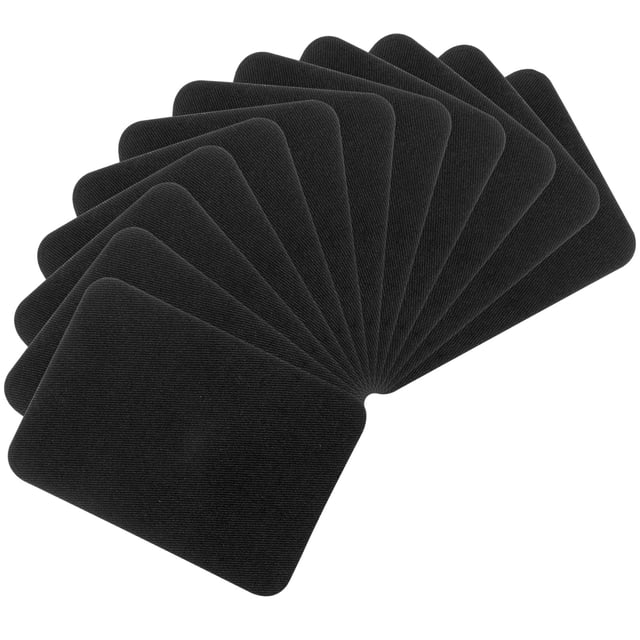 Uxcell 12Pcs Parches de planchar para reparación de ropa 3"x4-1/4" Parches de tela de algodón para decorar ropa y pantalones negros
