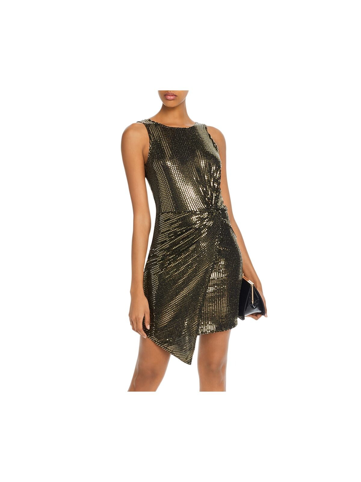 aqua twist front velvet dress
