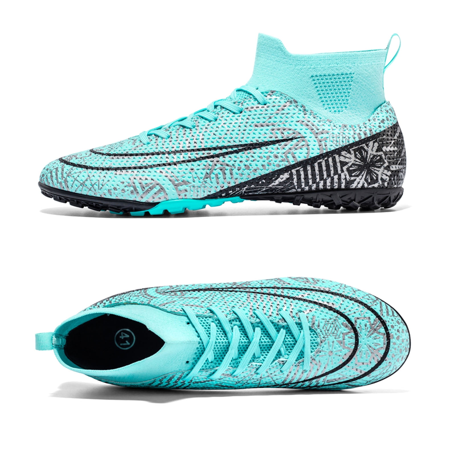 DimaiGlobal Jongens Voetbalschoenen Kinderen Meisjes Club Firm Ground Voetbalschoen Astro Turf Trainers Atletiek Sport Futsal Schoenen Tiener Professionele Wedstrijd Outdoor Sneakers Unisex, Goud, 11