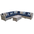 thumbnail image 1 of Coast 8 Piece Outdoor Wicker Patio Furniture Set in Navy, 1 of 2
