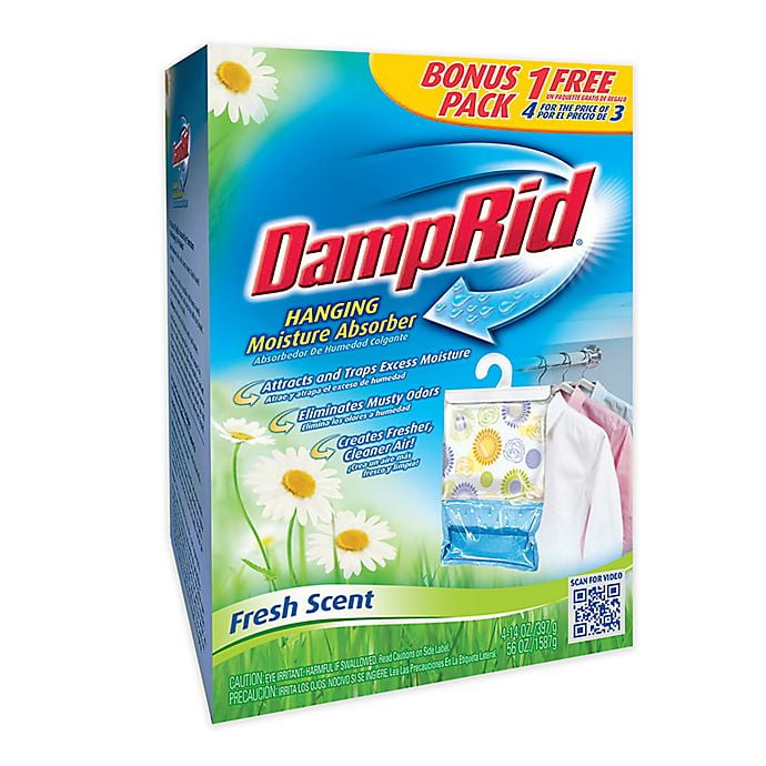 DampRid Hanging Moisture Absorber Bonus Pack, 56 Oz.