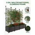 thumbnail image 4 of 3/4/7 PCS Plastic Plant with Trellis, Raised Garden Bed with Trellis Planter for Climbing Plant Outdoor Raised Box Privacy Screen for Patio Balcony,Planter for Backyard Patio, 4 of 7