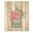 thumbnail image 3 of Designart 'Pink Roses With Gift Box' Farmhouse Print on Natural Pine Wood, 3 of 5