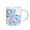 White, variant on 3drose, Image of Trendy Baby Blue Teal Agate Gemstone Rock Quartz on White, 15oz Mug