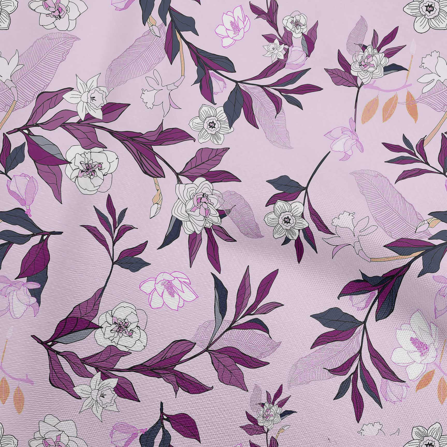 Amethyst Orchid Cotton Silk Fabric