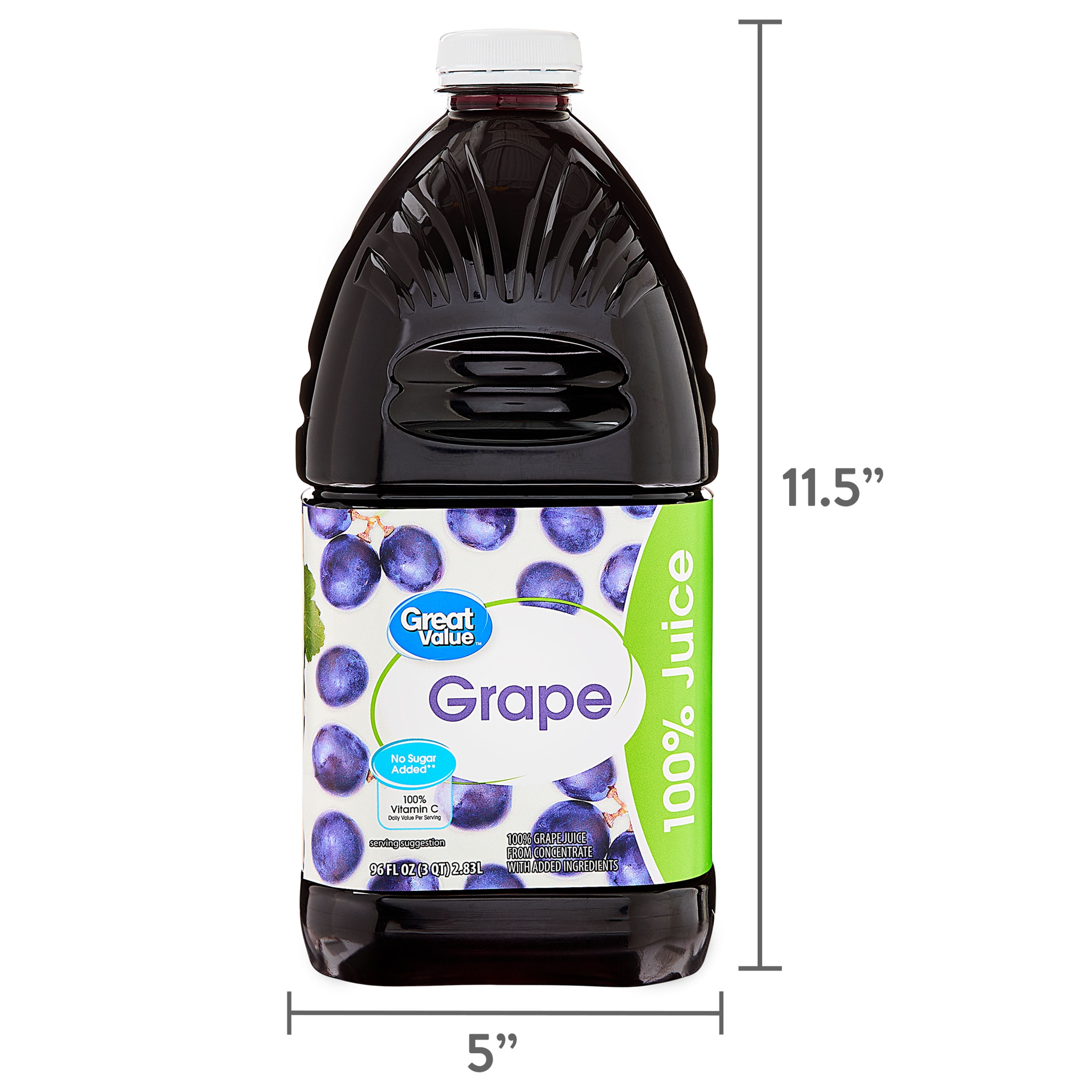 Great Value 100% Grape Juice Concord Grape, 96 fl oz