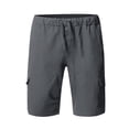 thumbnail image 4 of zuwimk Mens Shorts,Men's Lightweight Ripstop Stretch Cargo Short Gray,L, 4 of 5