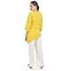 thumbnail image 3 of Blusa de lino corte asimetrico Roman Fashion /Juvenil, 0340 (Mostaza) amarillo G, 3 of 4